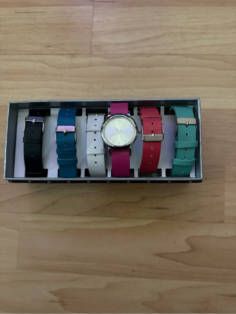 Women's Interchangeable Watch Set with Pink Main Strap